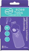 EzeeTabs Reinigingstabletten - Flesreiniger - 8 tabs - Cleaning Tabs - Ecologisch - 100% Natuurlijke ingrediënten - Plasticvrij - Geschikt voor Sodastream - Dopper - Bidon