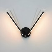 EFD Lighting WL05 - Wandlamp – Modern – Zwart – verstelbaar – Met switch - LED - Wandlamp binnen – wandlampen eetkamer, woonkamer