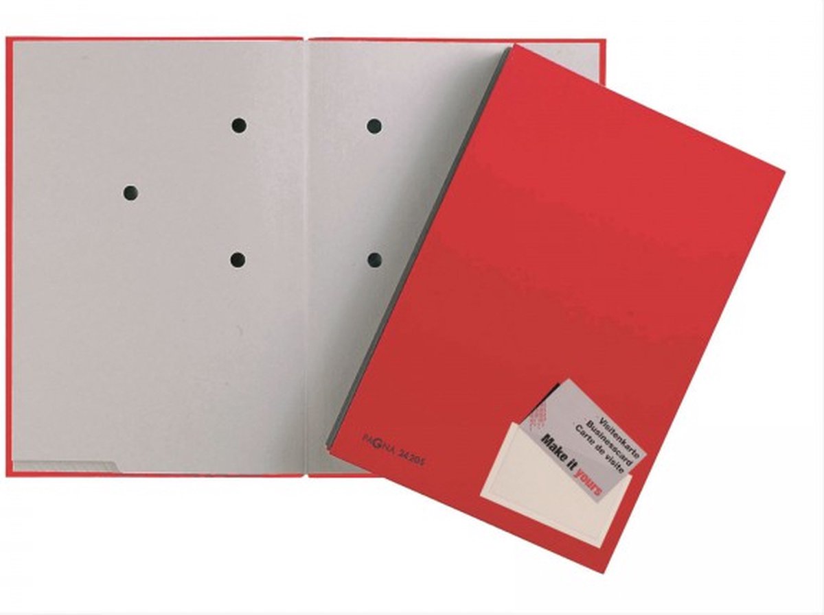 Pagna 24205-01, Vloeiboek, A4, Rood, 1 vakken, Visitekaartje, 240 mm