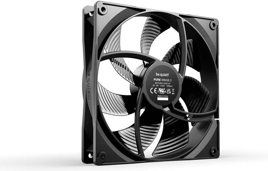 BeQuiet Pure Wings 3 PC-ventilator Zwart (b x h x d) 140 x 25 x 140 mm