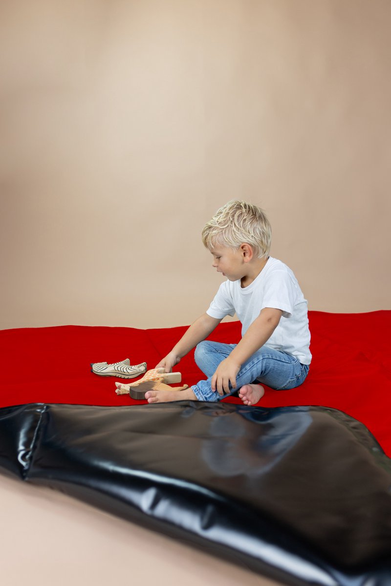 KidZ ImpulZ Speelkleed buiten - Buitenkleed baby - Waterafstotend & Afneembaar - -140x200 cm - Rood