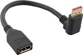 Bol.com Premium DisplayPort adapter met DP_PWR - 90° haaks naar beneden - versie 1.4 (5K/8K 60Hz) / zwart - 015 meter aanbieding