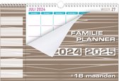 MGPcards - Familieplanner 2024-2025 - 6 Namen- 18 maanden - Kalender -Familyplanner - 34 x 24,5 cm - Taupe - Bruin