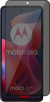 Privacy Screenprotector geschikt voor Motorola Moto G24 - Volledig Dekkend Glas Screen Protector