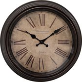 HAES DECO - Horloge Murale Ø 29x5 cm Verre Plastique Glas Westminster Clock Company London Wall Clock