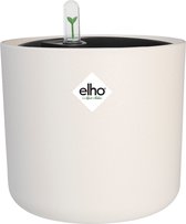 Elho B.for Soft Rond 22 met Self-Watering Insert - Bloempot met Watermeter - 100% Gerecycled Plastic - Ø 22.3 x H 20.4 cm - Wit