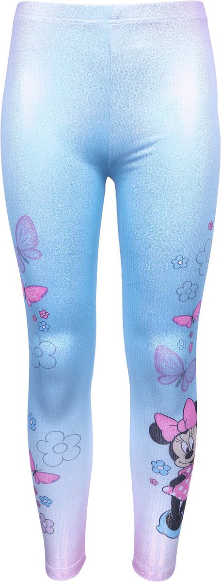 Blauwe meisjesleggings met glitters Minnie Mouse