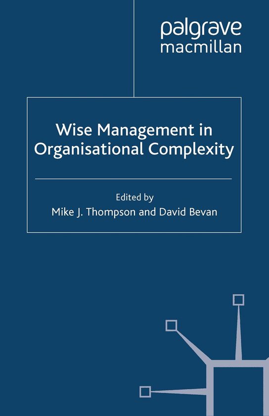 Wise Management in Organisational Complexity - cover