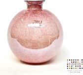 Design Vaas Bolvase With Neck - Fidrio LILA LUSTER - glas, mondgeblazen bloemenvaas - diameter 23 cm