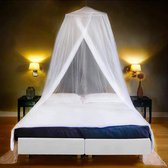 Klamboe bed, fijnmazig klamboe, tweepersoonsbed, hangend muggennet, muggenbescherming, insectenbescherming, ook op reis, voor tweepersoonsbed en eenpersoonsbed