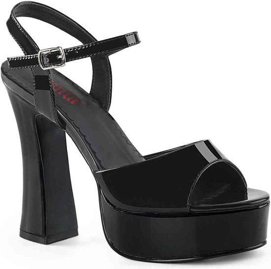 Pleaser - DOLLY-09 Sandaal met enkelband - US 7 - 37 Shoes - Zwart