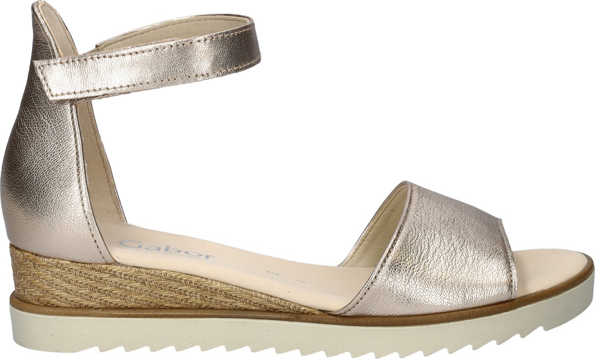 Gabor Sandaal Nelson Gabor Schoenen Gabor Sandalen Goud Leer Dames