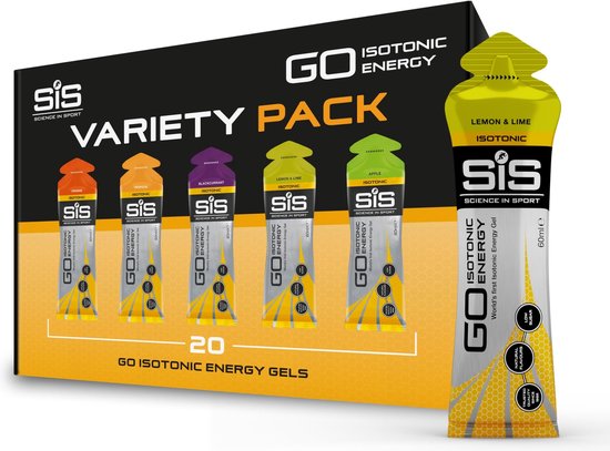 Science in Sport - SiS Go Isotonic Energiegel - 20x60 ml - Variatie pack bundel - Lemon & Lime, Orange, Apple, Tropical & Blackcurrant — afbeelding 3