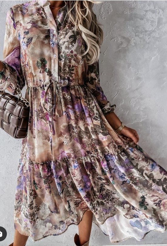 Schilo Jolie MIDI SHIRT Spring 2024 DRESS WVN-Old rose- Dames Jurk - One Size