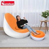 Opblaasbare Stoel | Lounger | Camping stoel | Met voetenbankje | Lounge stoel | Opblaasbare bank