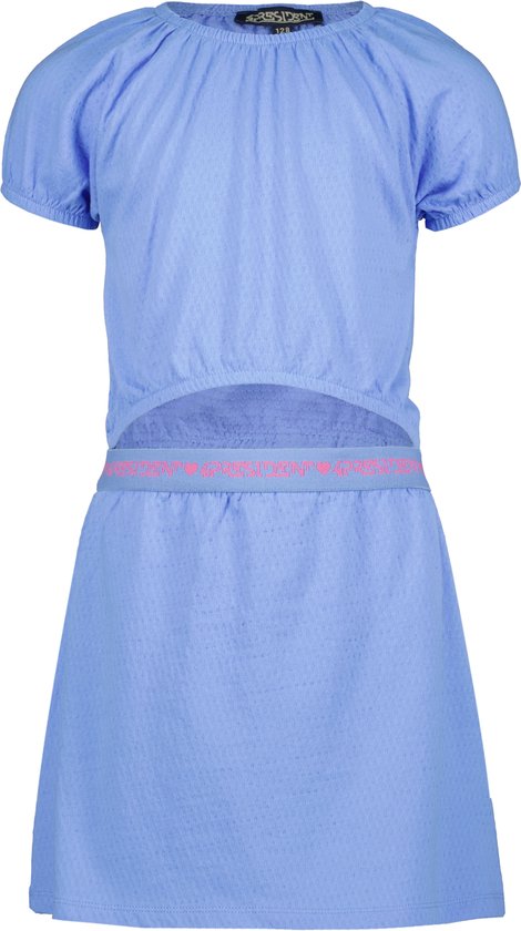 4PRESIDENT Meisjes jurk - Mid Blue - Maat 140 - Meisjes jurken