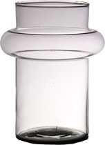 Hakbijl Glass Bloemenvaas Luna - transparant - eco glas - D15 x H20 cm - cilinder vaas
