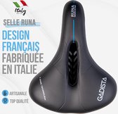 Frankrijk, fietszadel, zeer comfortabel fietszadel, handgemaakt in Italië met gepatenteerde 3ZONE-technologie, waterdicht MTB-zadel voor mannen en vrouwen, ergonomisch design, onmisbaar