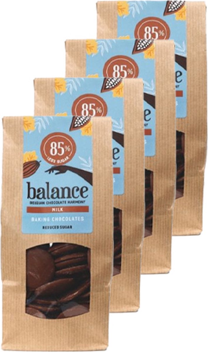 Balance | Smeltchocolade | Melk | 4 stuks | 4 x 300g
