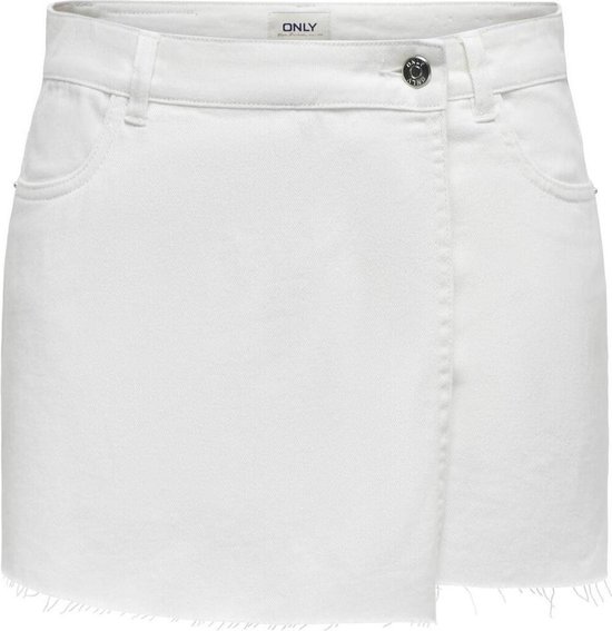 Only Pants Onltexas Reg Dnm Skort Bj Noos 15227220 White Femme Taille - XL