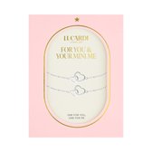 Lucardi Femme Bracelets en acier Mère/Fille coeur/cœur - Bracelet - Acier - Couleur argent - 20 cm