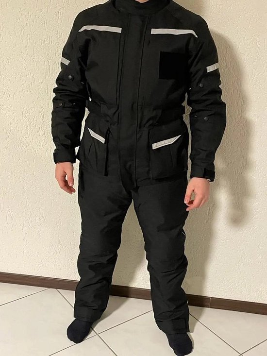 Pochon - Combinaison de moto - Taille L - Set de Vêtements de moto avec Protection - Coupe-vent - Imperméable