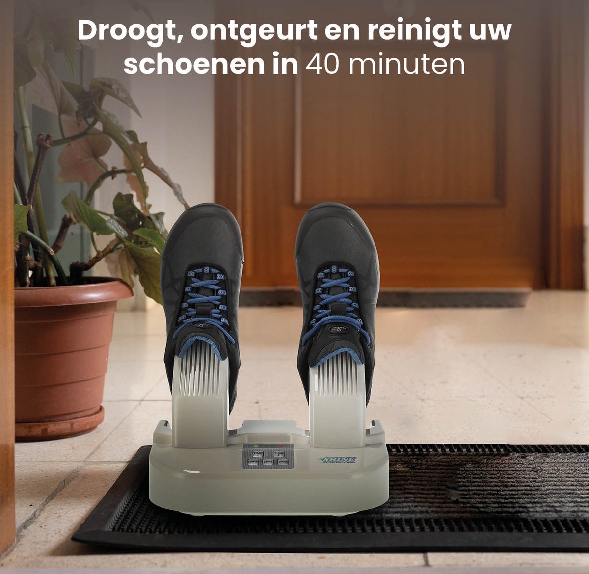 Timé Elektrische Deken - Warmtedeken - Draagbaar - 9 Standen - Timerfunctie - Blauw