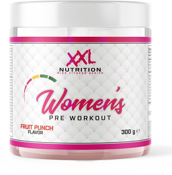 XXL Nutrition - Women's Pre Workout - Preworkout Poeder Supplement voor Vrouwen - Fruit Punch - 300 gram