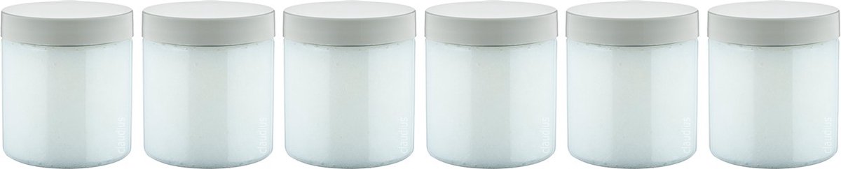 Goedkoopste Luxe Verzorgende Bodyscrub-Gel Berken - 400 gram - Pot met witte deksel - set van 6 stuks - Hydraterende Lichaamsscrub