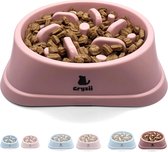 Bastix - Honden Grote Slow Feeder Bowl, Spijsvertering, Anti-braken Sling Bowl, Antislipbasis, voor grote en XXL-honden (roze, grote hond)