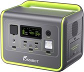 FOSSiBOT F800 draagbare energiecentrale, 512Wh LiFePO4 zonnegenerator, 3500 Times Cycle, 800W AC uitgang, 200W max zonne-ingang, 8 stopcontacten, sigarenaansteker, DC6530, 2xUSB-A, 3xType-C, AC uitgang, volledig opgeladen in 1,2 uur-Groen