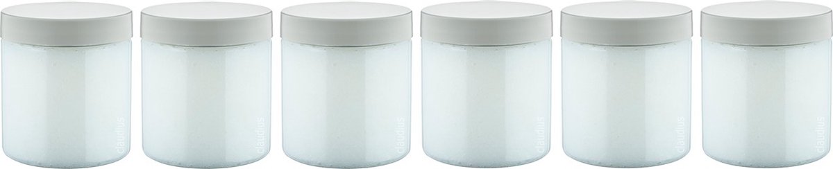 Goedkoopste Luxe Verzorgende Bodyscrub-Gel Aloë Vera - 400 gram - Pot met witte deksel - set van 6 stuks - Hydraterende Lichaamsscrub