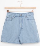 Sissy-Boy - Lichtblauw gestreepte high waist denim shorts