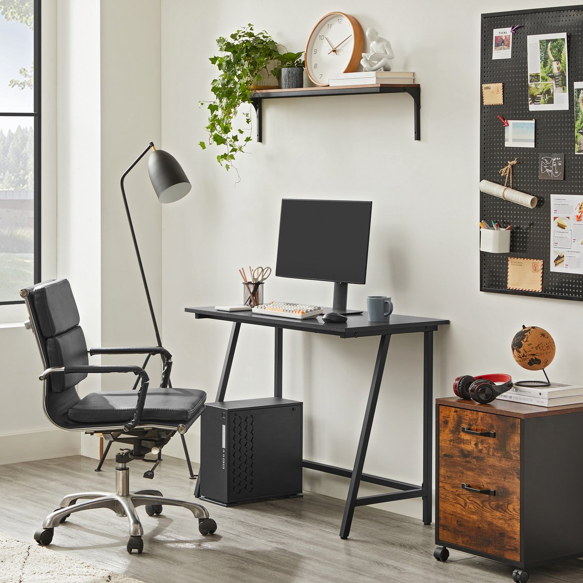 ACAZA Bureau - Bureautafel - Zwart - Desk - Computertafel - Laptoptafel - Computerbureau