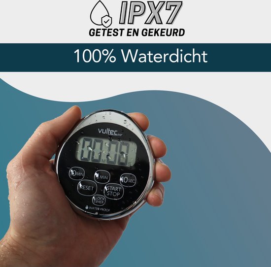 Douchetimer T5 - Digitale waterdichte timer - Douche klok - Showertimer - IPX7