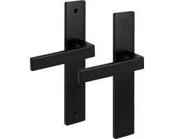 Eliot® deurklink - op schild - mat zwart - complete set