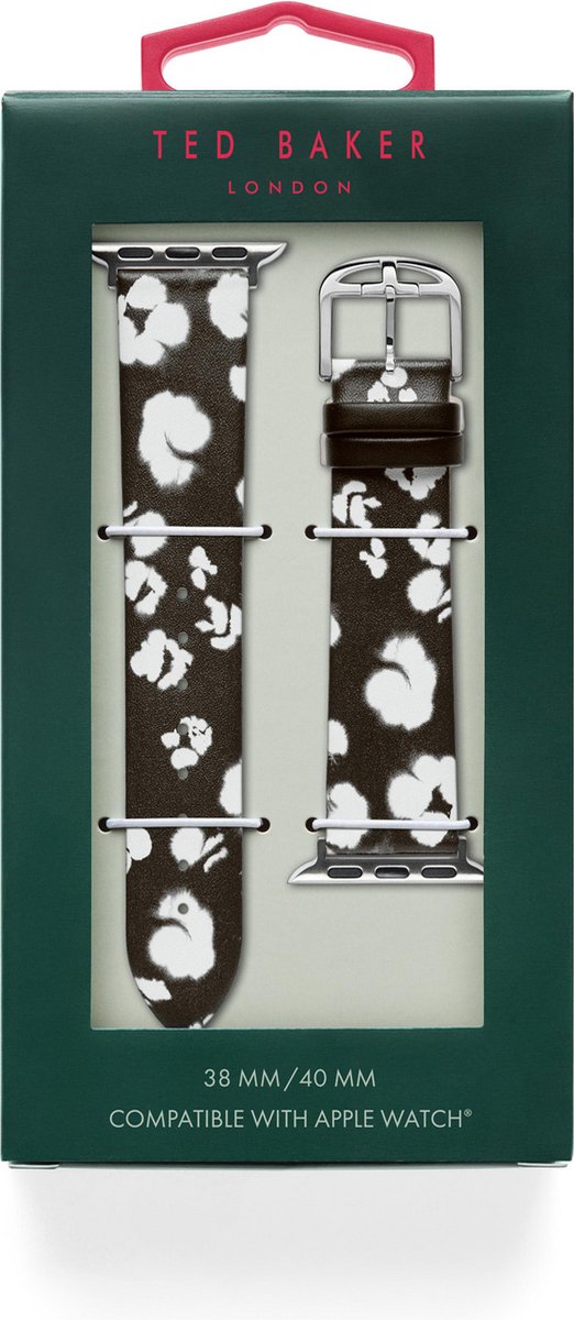 Ted Baker Ted Baker Apple Watch Strap Watch Straps Zwart Armband: 100% Leather BKS38F101B0