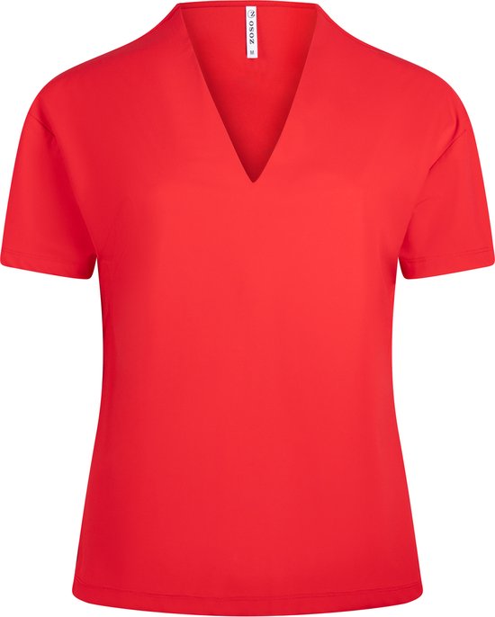 Zoso T-shirt Nancy Travel Shirt 241 0019 Red Dames Maat - M