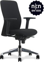 Office Hero® Pharaoh Chaise de Bureau - Chaise de Bureau Ergonomique - Socle Aluminium - Livrée assemblée - Tissu - Noir