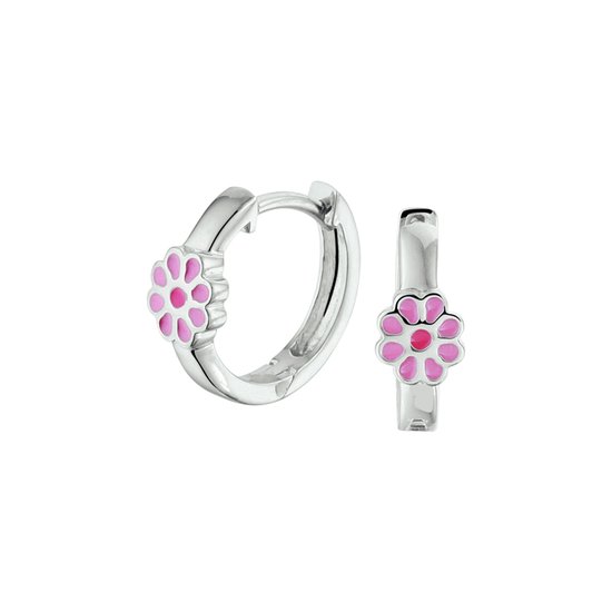 Oui! Boucles d'Oreilles Pendantes Fleur - Argent