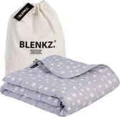 BLENKZ - Couverture lestée 5kg - 140x200 - Bloem Lila - couverture lestée 1 personne - Kids - Adolescents, jeunes adultes - couverture lestée - couvertures lestées