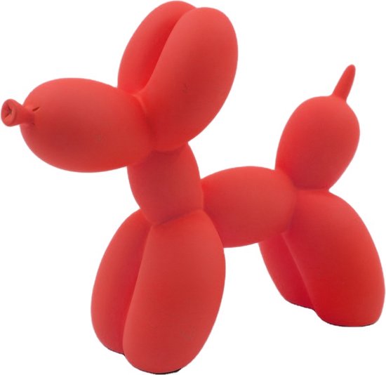 Bandif - Figurine Chien Ballon - Ornement - Rouge 23 x 18 cm
