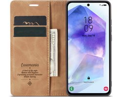 Casemania Hoesje Geschikt voor Google Pixel 7a - Sienna Brown - Portemonnee Book Case