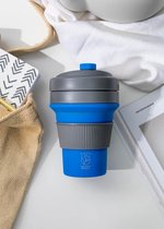 Colourworks Silicone Collapsible Travel Mug 350ml. - Blue