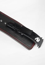 Gorilla Wear Halterriem - 4 Inch Premium Leather Lever Belt - Zwart - S/M