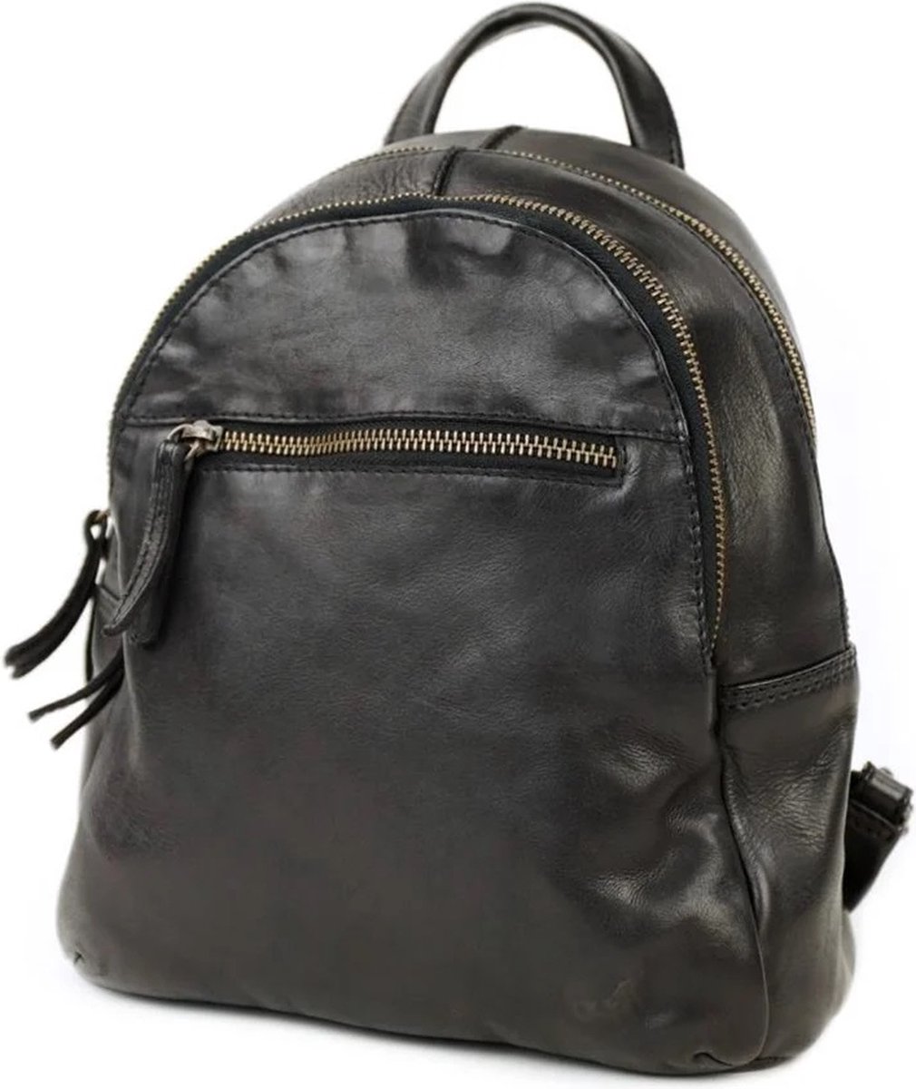 Bear Design Kim 6L Leren Rugzak Dames & Heren - Zwart