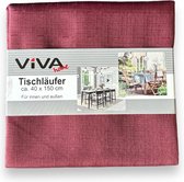 Chemin de table - 40 x 150 cm - Rouge Bordeaux - Aspect lin - Décorez votre table - Linge de table