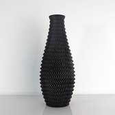 Dastium Home - Vaas Ellen - Zwart - 30 cm - Vaas voor zijdebloemen - Woonaccessoires voor droogbloemen