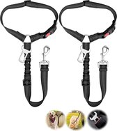 Ceintures De Sécurité Pour Chien - Lot De 2, Réglables 47-70 Cm - Nylon Robuste, Coussin élastique