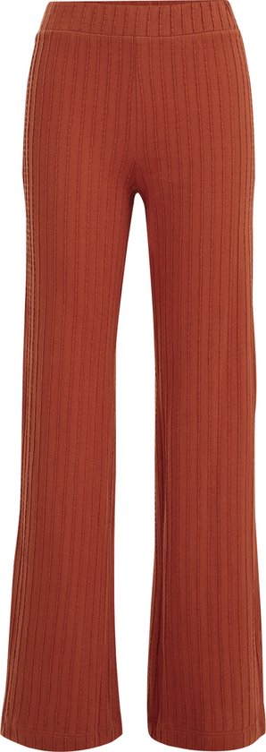 WE Fashion Dames wide leg broek met structuur